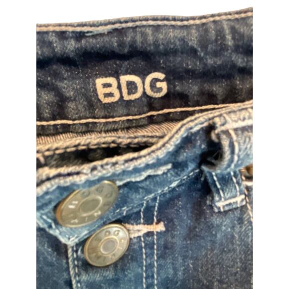 BDG Super High Rise Foxy Button Fly Cuffed Denim Jean Short Shorts 26w - Picture 9 of 13